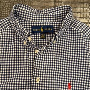 Ralph Lauren Blue and White Casual Button Down Shirt Boy’s